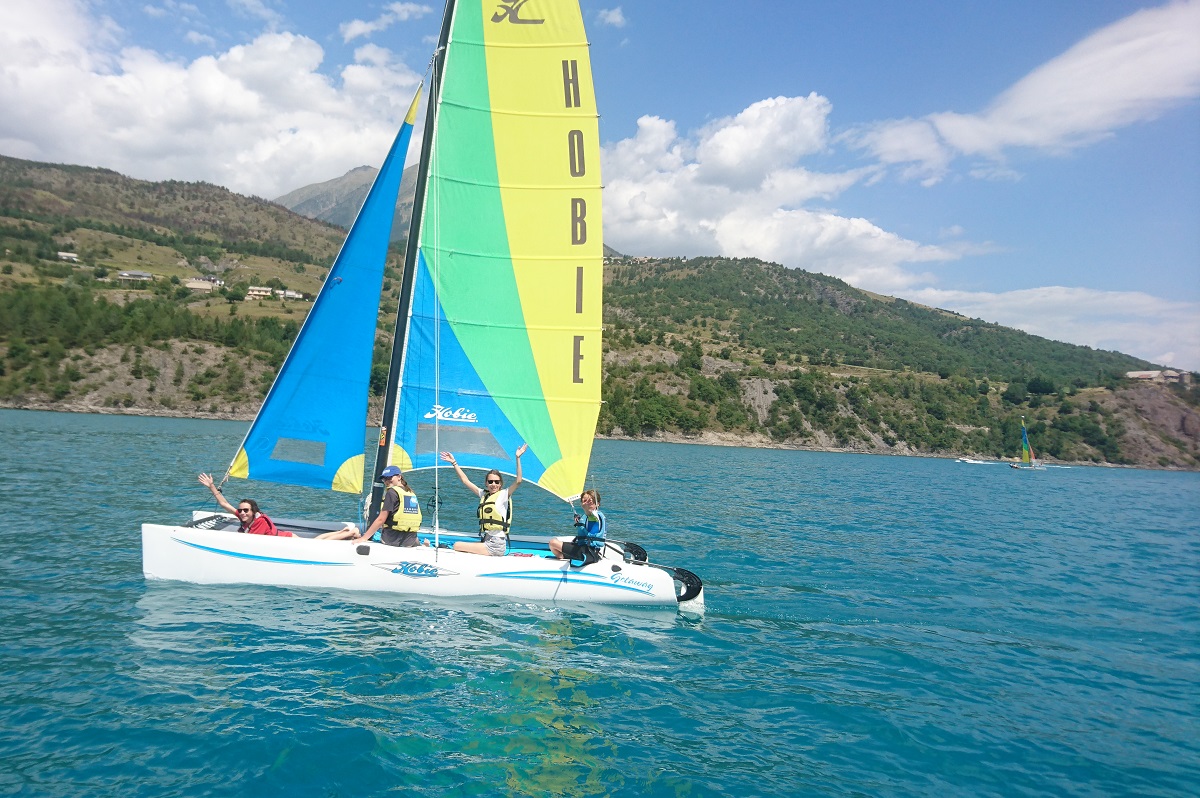 Raid catamaran lac Serre Poncon